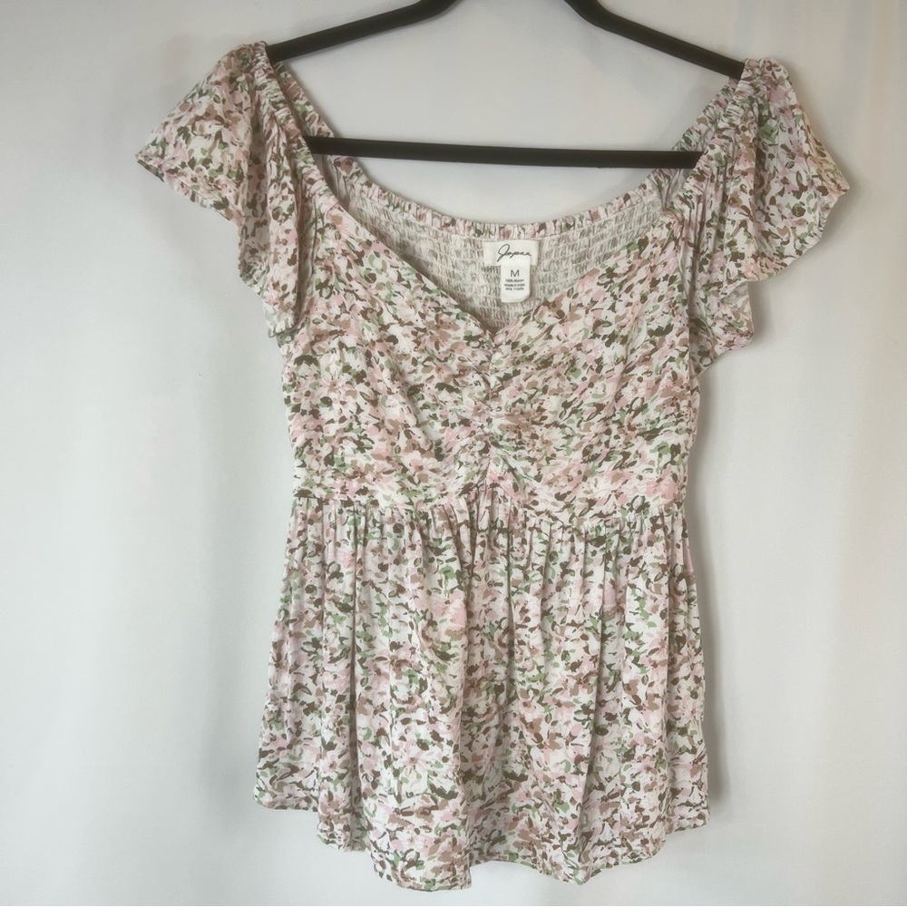 Floral Cottagecore Romantic sweetheart neckline Women's Top size: M